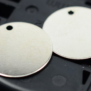 100 Pieces Silver Tone Color 16 mm Stamping Disc ,Tag Findings