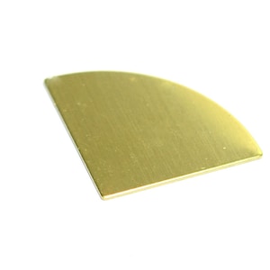 Brass Fan Shape Charm , 5 Pcs. Raw Brass Without Hole Fan Shape Charms ,(0.8x27x39 mm ), Jewelry Supplies   MF134