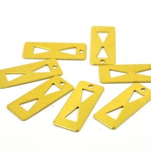 100 Pcs. Raw Brass 8x20 mm Rectangle  Geometric Findings  H0402