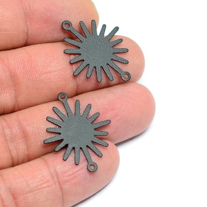 Black Sun Charms  , Black Sun Earring Findings  , 0.5x22x27 mm , Findings ,Pendants   BL170