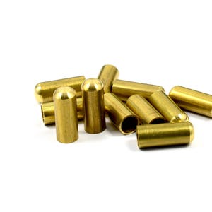 10 Pcs. Raw Brass 6x15 mm (inside Diameter 5 mm ) Round Tube Aglet Connector Findings  Z267