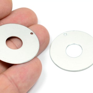 Stainless Steel Disc Blanks , Steel Disc Blanks  With 1 Hole   , 0.7x30 mm , Tag  MS14