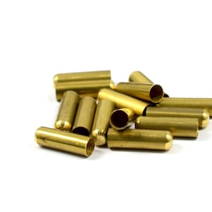 20 Pcs. Raw Brass 5x18 mm (inside Diameter 4.5 mm ) Round Tube Aglet Connector Findings  Z303