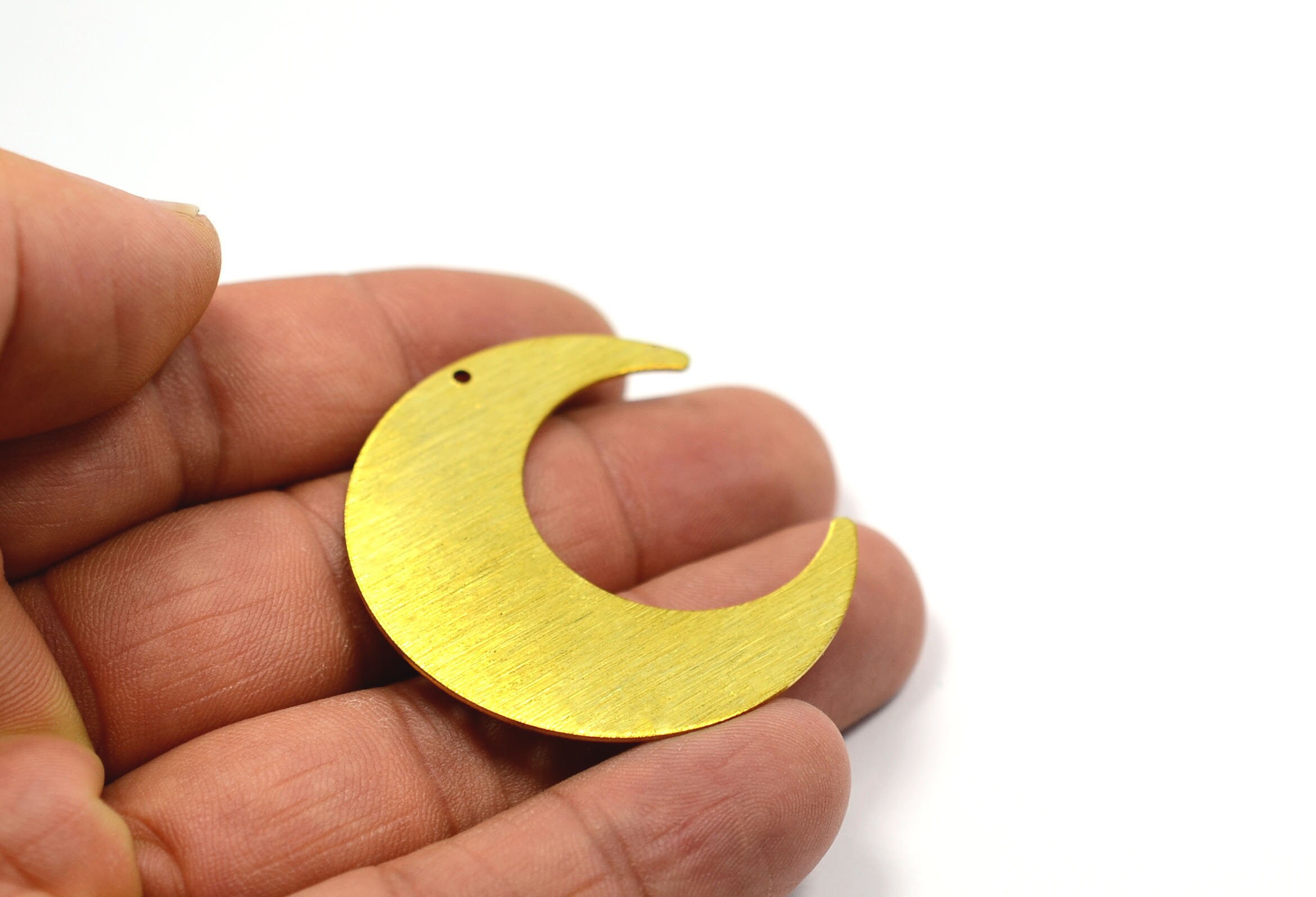 Crescent Charms Raw Brass 42x39mm 0.8mm Thickness Findings