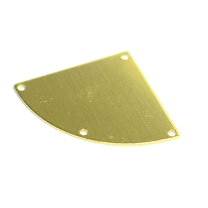 Brass Fan Shape Charm , 5 Pcs. Raw Brass 4 Hole Fan Shape Charms ,(0.8x27x39 mm ), Jewelry Supplies   MF136