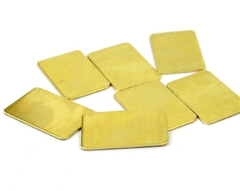 5 Pcs. Raw Brass  16x25 mm Rectangle Stamping Blanks Findings , 20 Gauge  H0542