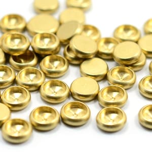 Brass Bezel Cups ,  4 mm Round Bezel Cup Findings  Z96