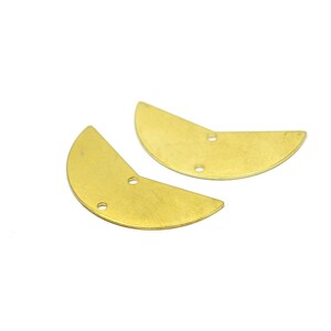 Brass Semi Blanks Charms, 15 Pcs. Raw Brass Semi 2 Hole Charms , 0.8x11x31  mm Tag , Jewelry Supplies  MF92
