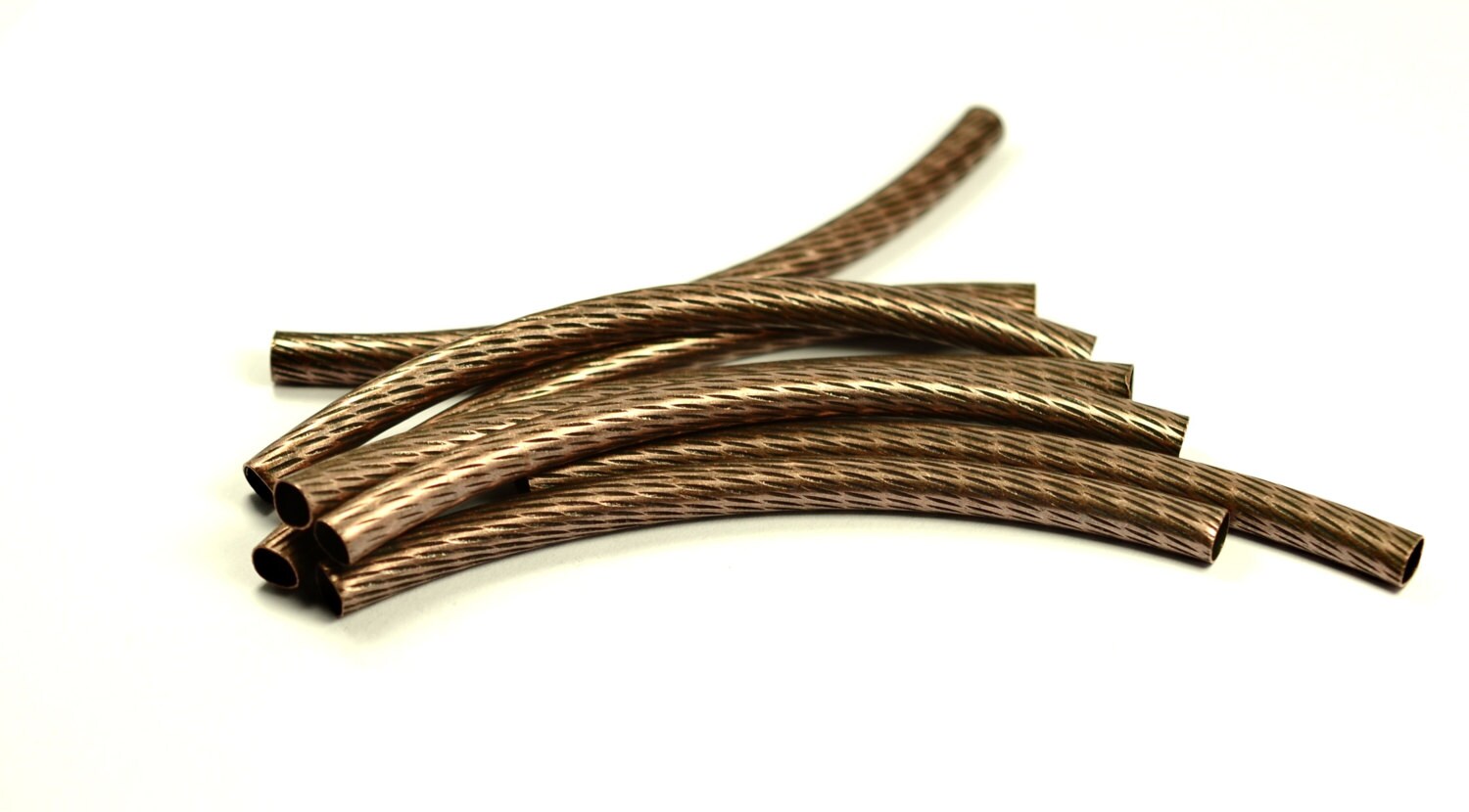 3 Stück antike Kupfer strukturiert 5x80 mm gebogen | Etsy