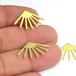 Brass  Sun Charm , Sun Pendants , Earring Findings  , 0.8x16x24 mm , Findings  MF384