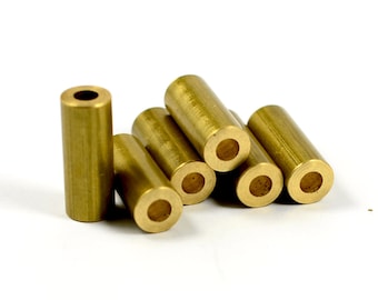 5 Pcs. Solid Brass 8x15 mm Cylinder Tube Findings , Taille du trou 4 mm Z51