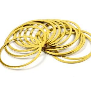 25 Pcs. Raw Brass 31 mm Circle Ring Findings   H0305