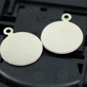 72 Pieces Silver Tone Color 13 mm Blanks Stamping Disc