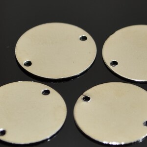 36 Pcs Silver Tone Color 16 mm Stamping Disc ,Tag Findings