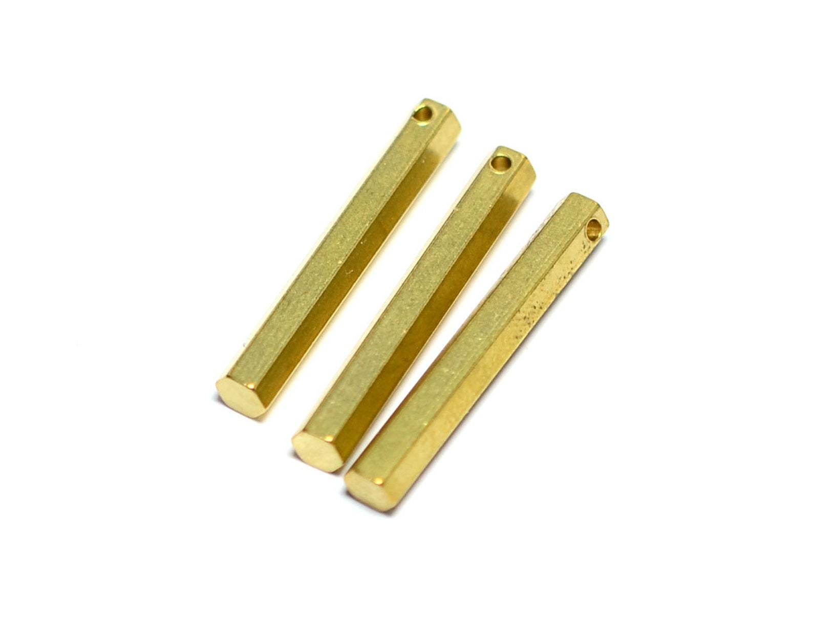 Brass Hexagonal Bar Raw Brass Geometric Stick Bar Findings Etsy