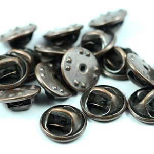 50 Pieces Copper Plated  Tie Tac Clutches// Lapel Pin Backings //Tie Tack Clips