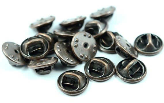 50 Pieces Copper Plated  Tie Tac Clutches// Lapel Pin Backings //Tie Tack Clips