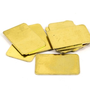 5 Pcs. Raw Brass   20x30 mm Rectangular Blanks  , 20 Gauge   0.8 mm Thick H0531
