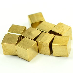 10 Pcs. Raw Brass 7x7 mm Geometric Square Blanks Bar Findings  Z259