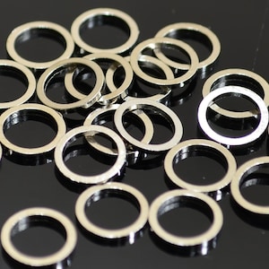 100 Pieces Silver Tone 8 mm Circle Connector
