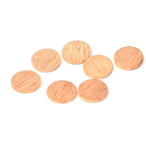 Raw Copper Textured Coin Charms  ,Raw Copper  Round Without Hole  Coin, (0.8x8 mm ), Jewelry Supplies  MC26