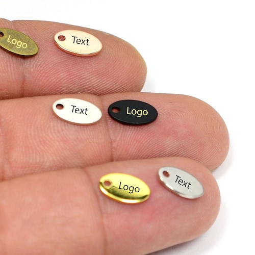 Custom Tag Laser Engraved Jewelry Charms Personalized Etsy