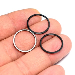 Black Round Link Connectors , Round Circle Findings ,1x18 mm , Findings  BL191
