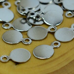 250 Pcs. Silver Tone 6mm Round Stamping Disc Findings
