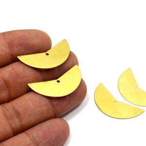 Brass Semi Blanks Charms, 15 Pcs. Raw Brass Semi 1 Hole Charms , 0.8x11x31 mm Tag , Jewelry Supplies  MF93