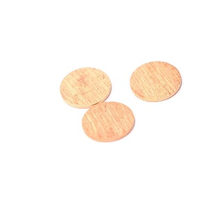Raw Copper Textured Coin Charms  ,Raw Copper  Round Without Hole  Coin, (0.8x10 mm ), Jewelry Supplies  MC24