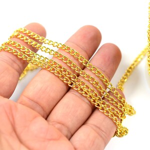24K Shiny Gold Plated Chain  ,4x5  mm Extender  Chain Link ,Necklace Chain , Jewelry Supplies , CGH1018