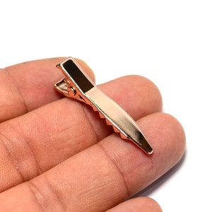 Rose Gold Alligator Clips , 9X38  mm Hair  Alligator Pins , Hair Clips  RG131