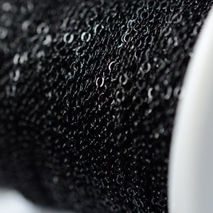 5 Meter Black Color 1.5x2 mm Soldered Snake Chain