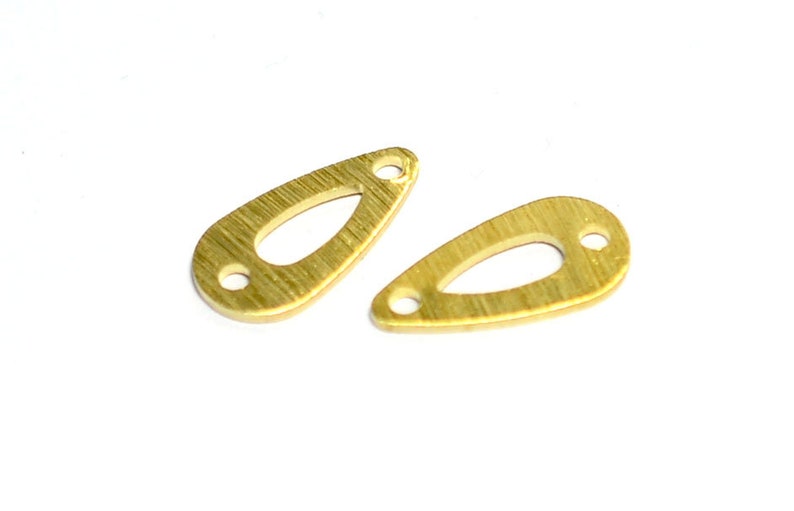 Brass Textured Drop Charms MT220 Raw Brass 2 Hole Drop Circle Charms Findings 0.8x7.5x14.5 mm