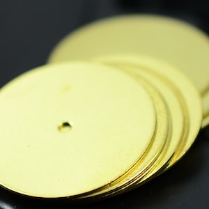 24 Pcs Raw Brass  20 mm Round  Disc ,  Stamping Tag