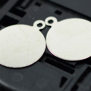 50 Pcs Silver Tone Color 16 mm Stamping Disc ,Tag Findings