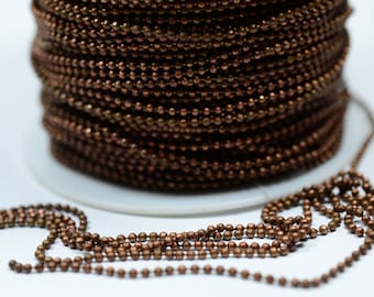 5 Meter 16,5 Feet Copper Plated 1.5 mm  Ball Chain