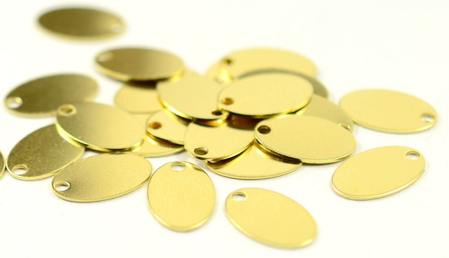 Valerie's Brass tags, notched corners 3/8 x 2.5, (2) holes, READY to  STAMP or ENGRAVE