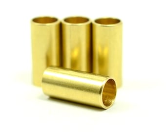 10 Pieces Raw Brass Industrial 7x15 mm Brass Tube Findings