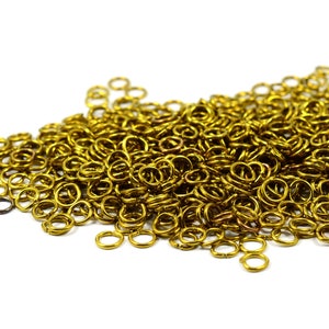 500 Pcs. Raw Brass 5 mm Jump Ring Findings