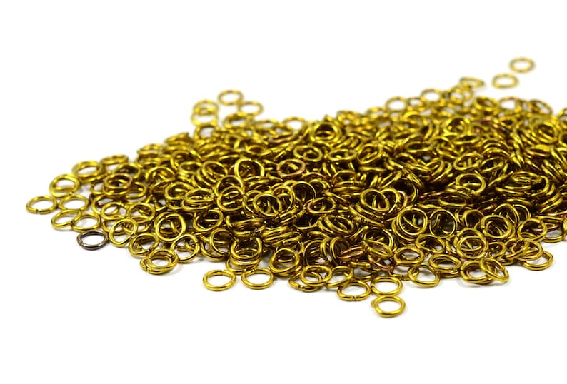 500 Pcs. Raw Brass 5 Mm Jump Ring Findings - Etsy