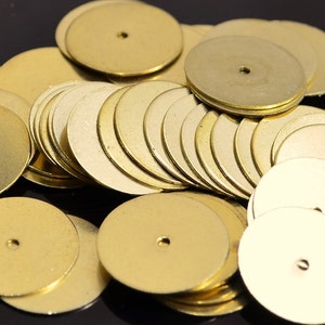 Brass Middle Hole Disc, Brass Charms  ,0.5x16 mm , Findings   H0057