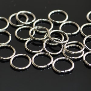 500 Pieces Silver Tone Color Jump Rings Connector 8 mm   thickness of 0.8 mm