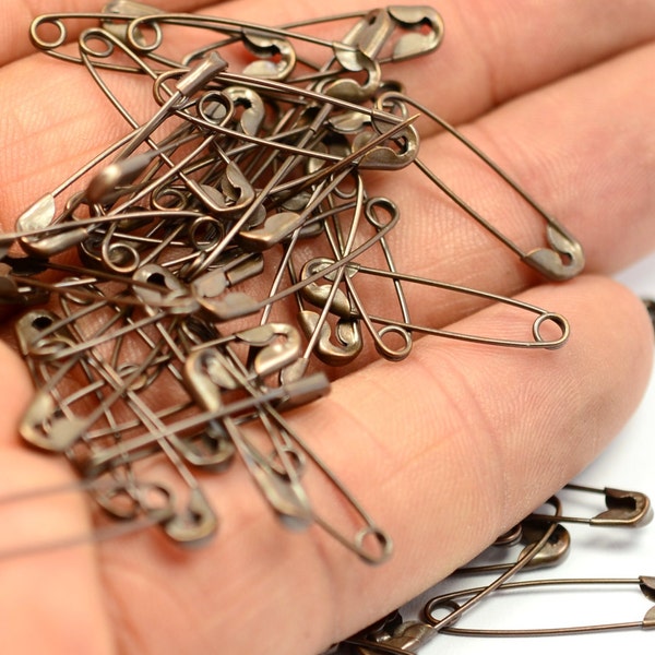 Copper Safety Pins Etsy