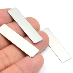 Stainless Steel  Rectangle  Blanks , Steel Rectangle Blanks  Without Hole  , 0.7x10x40 mm , Findings  MS10