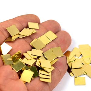 500 Pcs. Raw Brass 9x9 mm Square Blanks Findings