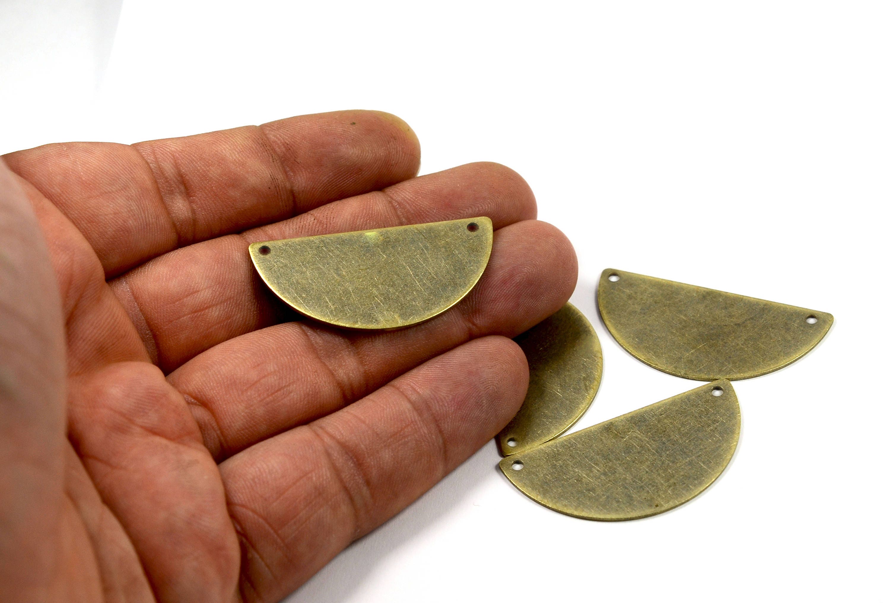 25 Pcs. Antique Brass 0.8 Mm (thick ) 20x40 Mm Semi Blanks 2