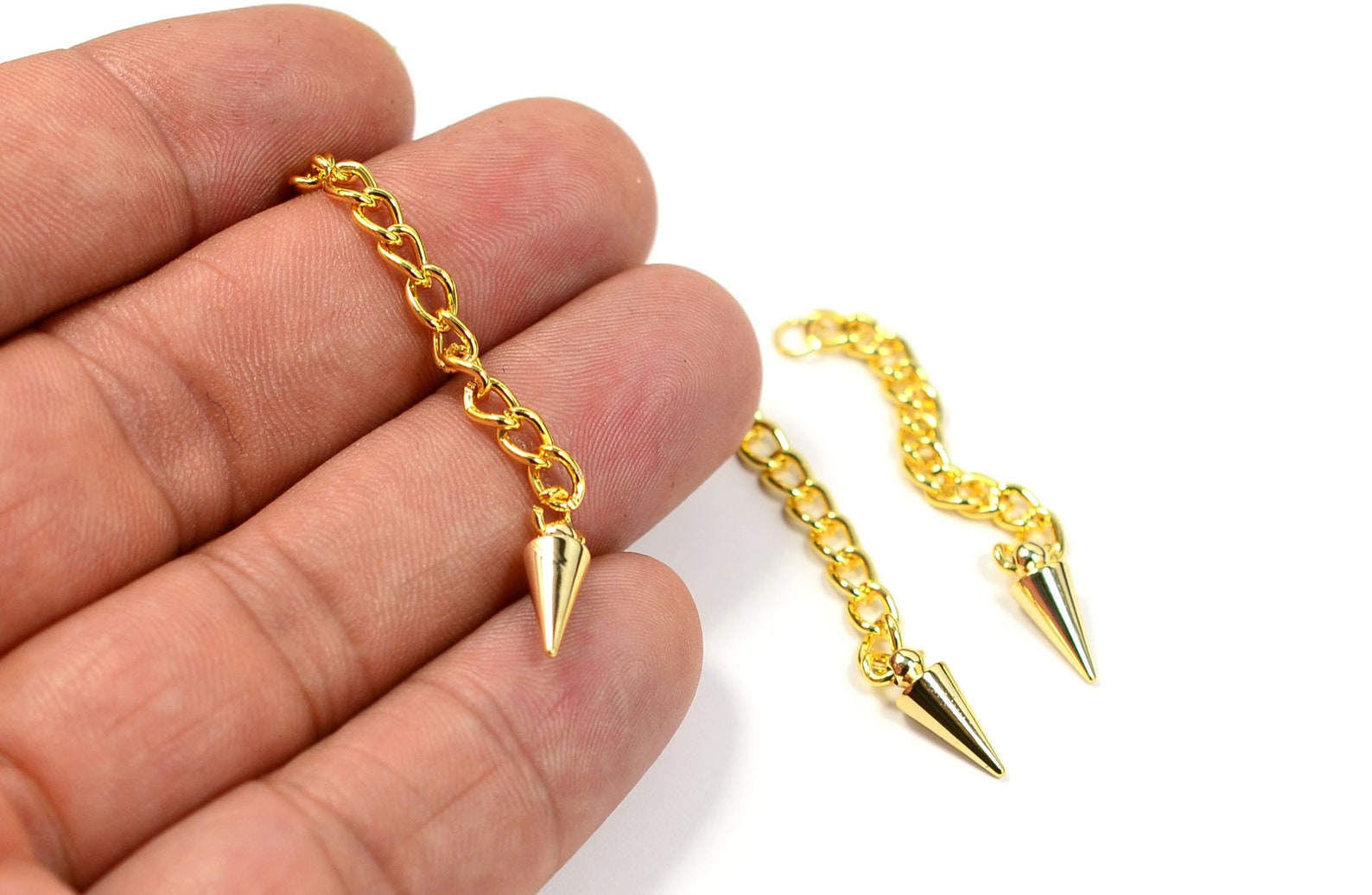 24K Polished Gold Plated Extender Chain 5 cm Extender Chain Etsy