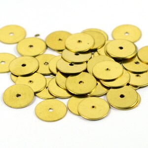50 stuks raw messing 10 mm ronde schijf bevindingen H0055