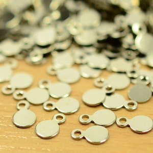300 Pieces Silver Tone 4.5 mm Stamping Disc